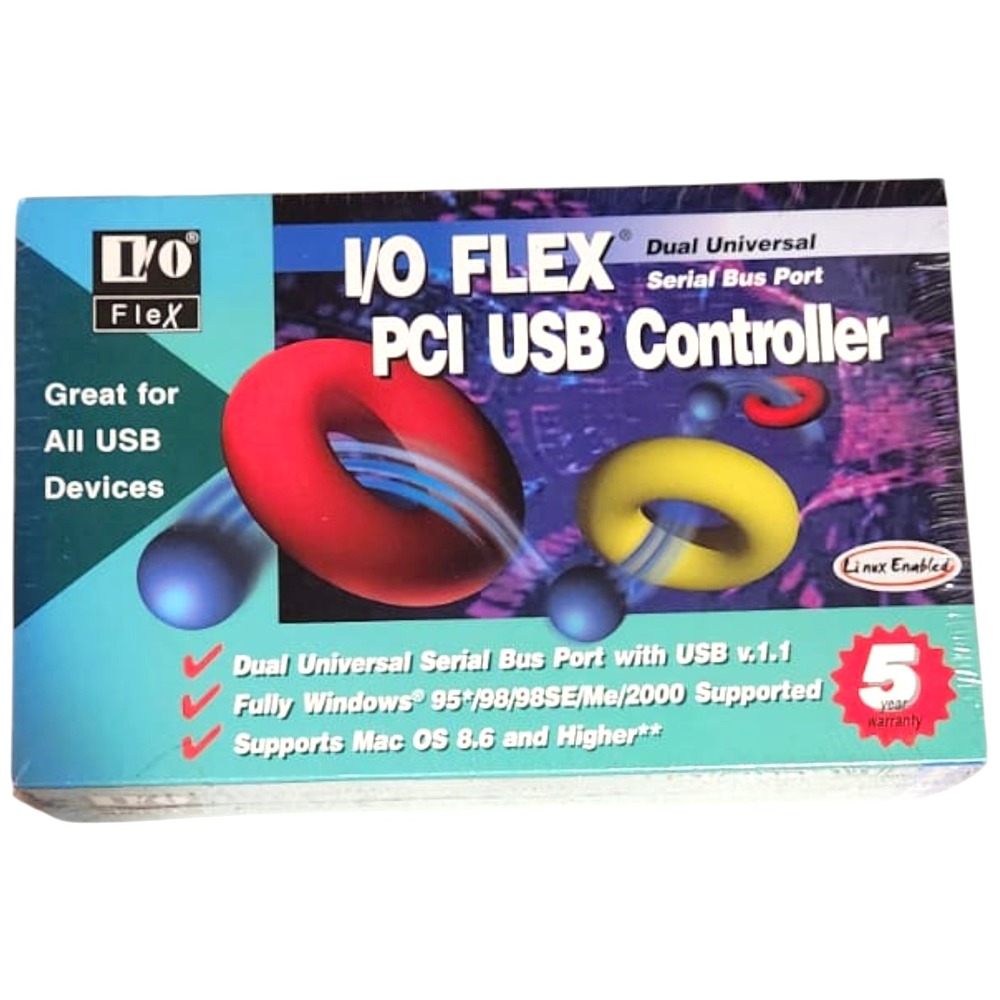 I/O Flex IOFLEX-580C PCI USB Controller Card Dual USB 1.1 New Factory Sealed
